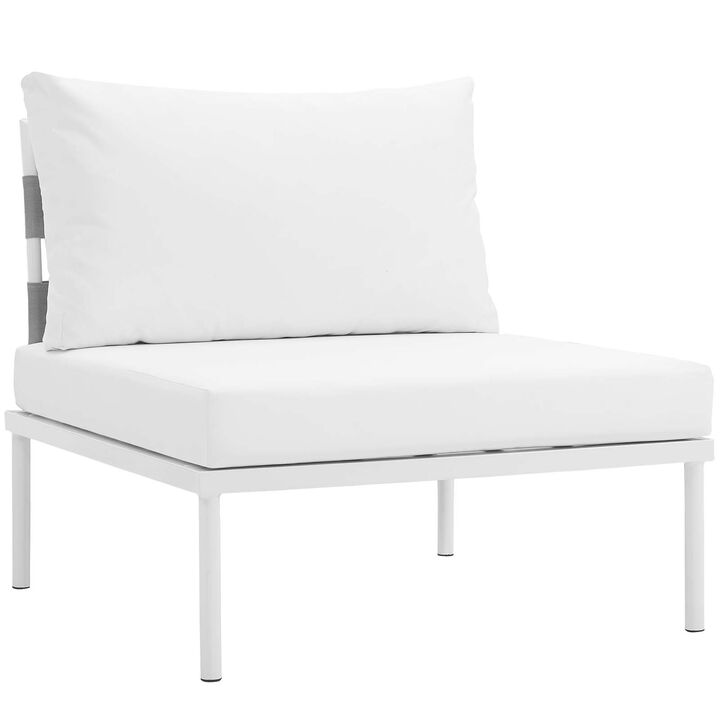 Harmony 10 Piece Outdoor Patio Aluminum Sectional Sofa Set - White White