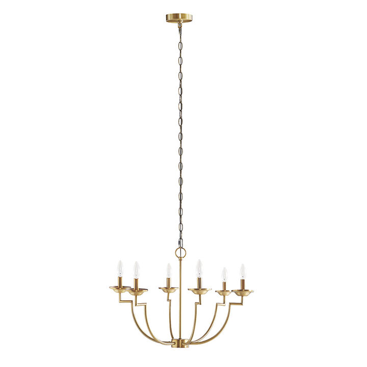 Gracie Mills Hilario 6-Light Traditional Candelabra Styled Chandelier