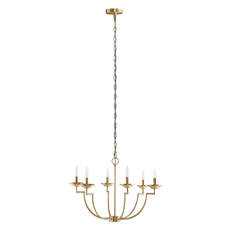 Gracie Mills Hilario 6-Light Traditional Candelabra Styled Chandelier