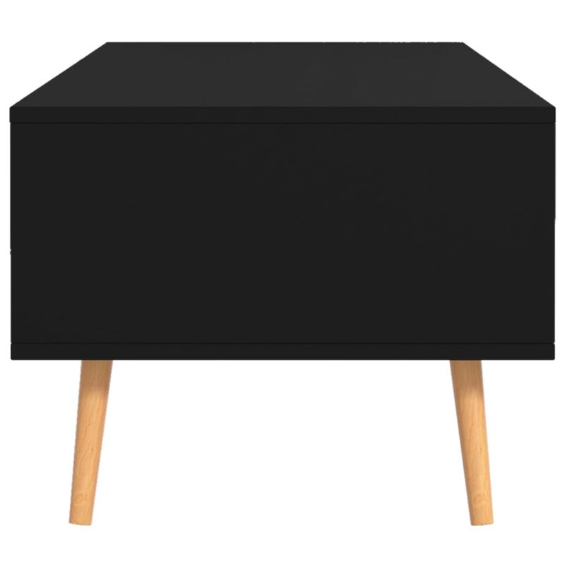 vidaXL Coffee Table - Scandinavian Style, Black, Engineered Wood, 39.4"x19.5"x16.9", Easy Assembly, Ideal for Living Room
