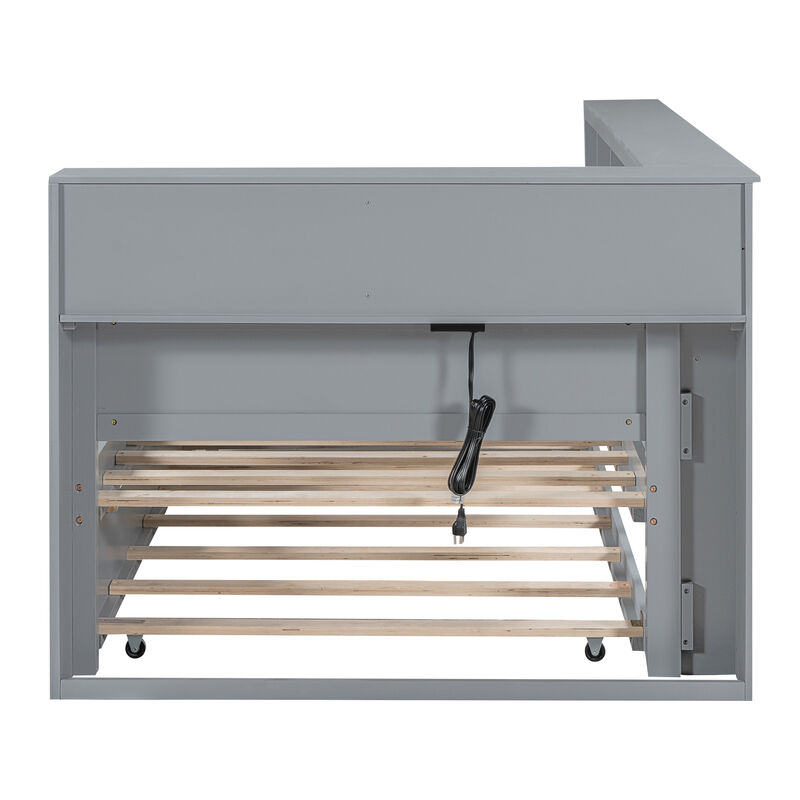 Merax Modern DayBed Bed Frame with Trundle