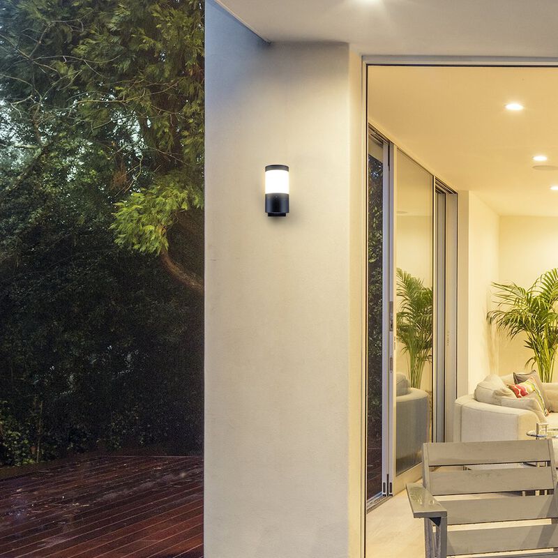 VONN Lighting Modern VOW1756BL 5-Watt Integrated LED Outdoor Wall Sconce in Matte Black