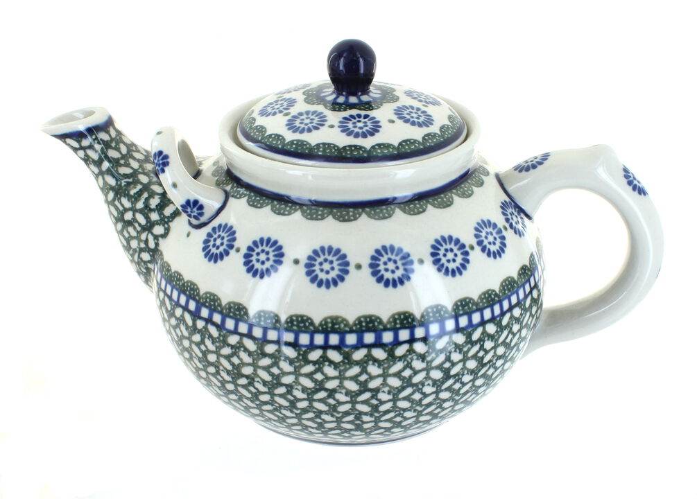 Blue Rose Polish Pottery Georgia Blue Large Teapot