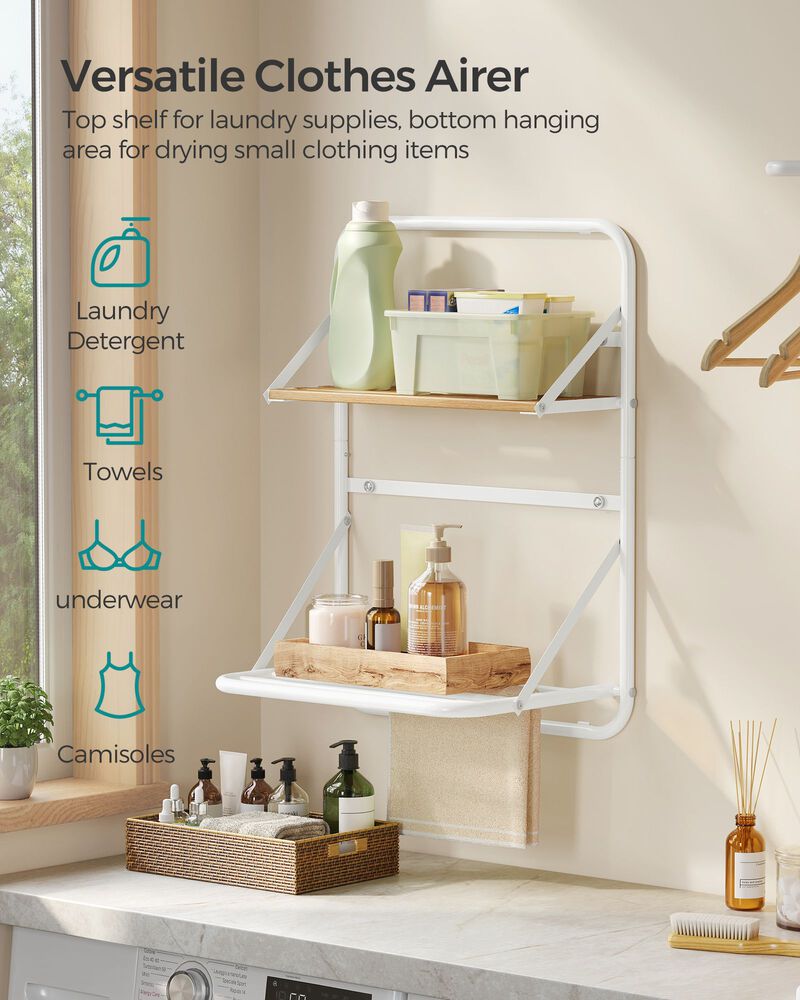 Wall-Mounted Clothes Drying Rack for Efficient Laundry Drying and Space-Saving