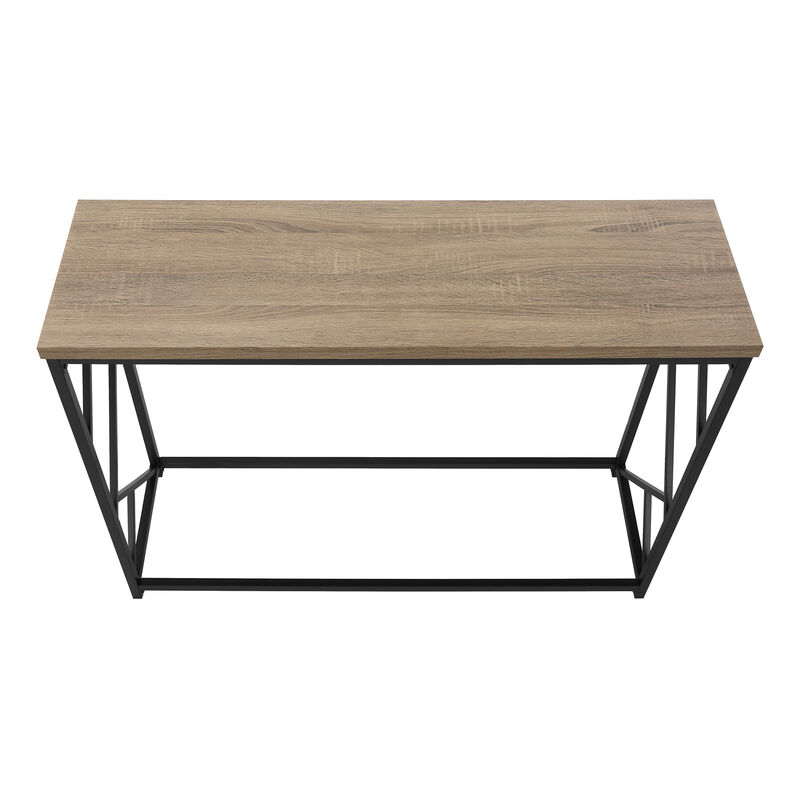 Monarch Specialties I 3533 Accent Table, Console, Entryway, Narrow, Sofa, Living Room, Bedroom, Metal, Laminate, Brown, Black, Contemporary, Modern