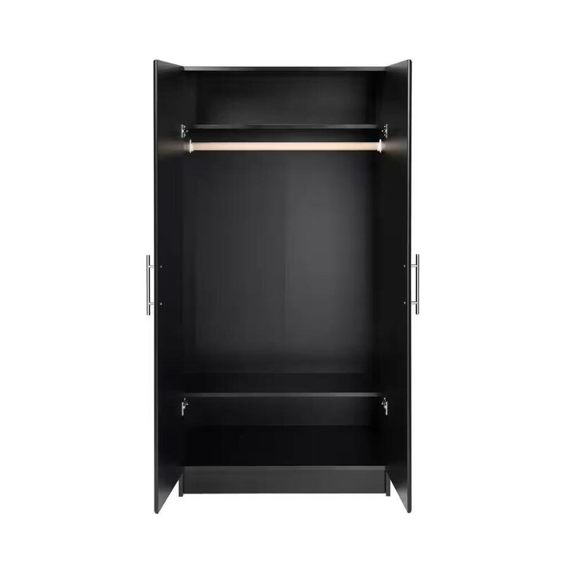 Armoire Wardrobe Closet with Hanging Rail Freestanding Cabinet for Bedroom Storage