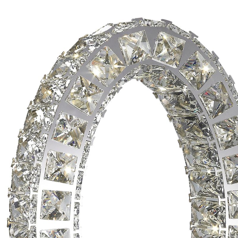 Extravaganza Table Lamp Chrome Metal and Crystal Dimmable Integrated LED