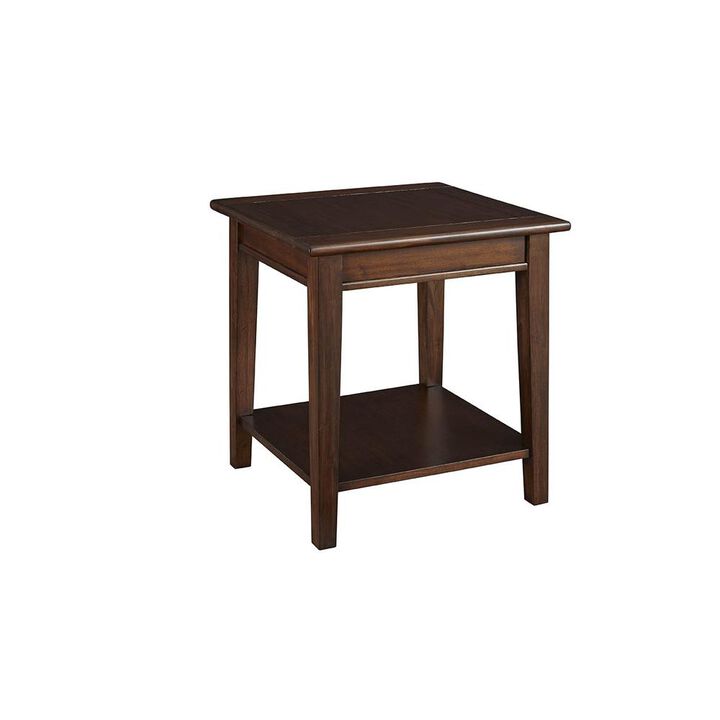 Belen Kox Cherry Brown End Table with Shelf, Belen Kox