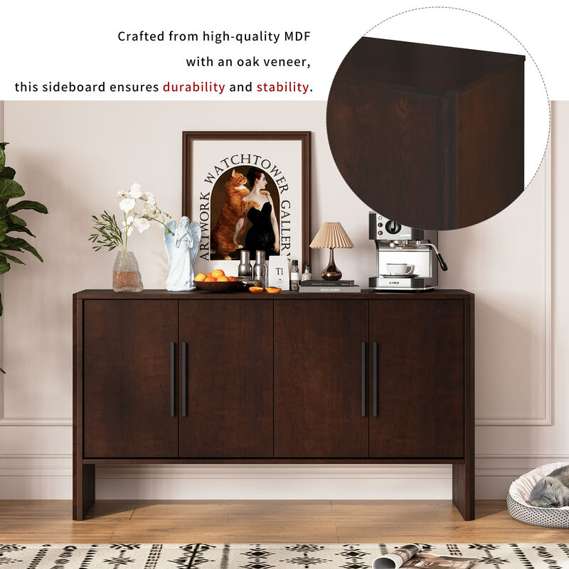 Merax Retro Sideboard Cabinet with Adjustable Shelves