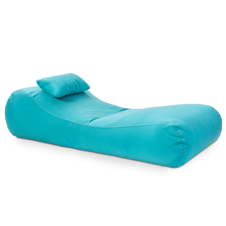 Arlo Outdoor Bean Bag Sun Lounger - Pool and Patio Chaise Bean Bag Lounger, Petal Arlo Outdoor Bean Bag Sun Lounger - Pool and Patio Chaise Bean Bag Lounger, Petal