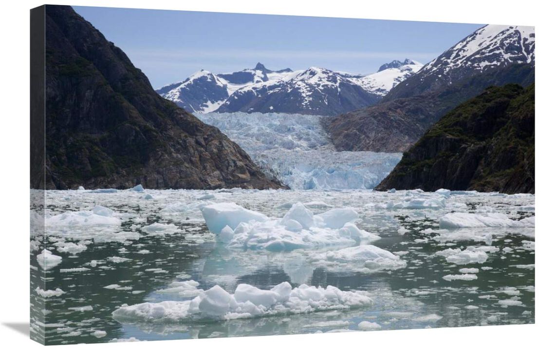 South Sawyer Glacier and bay full of bergy bits, Tracy Arm-Fords Terror Wilderness, Tongass National Forest, Alaska-Canvas Art-30x20