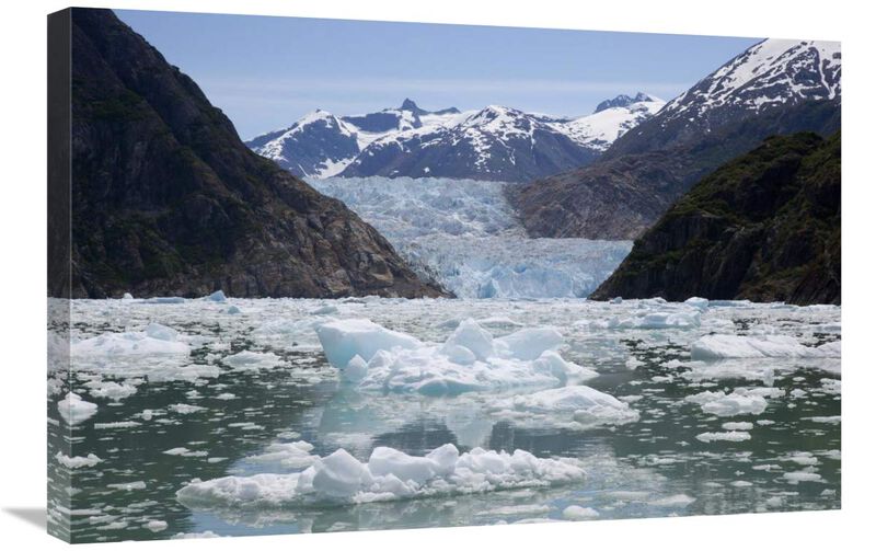 South Sawyer Glacier and bay full of bergy bits, Tracy Arm-Fords Terror Wilderness, Tongass National Forest, Alaska-Canvas Art-30x20