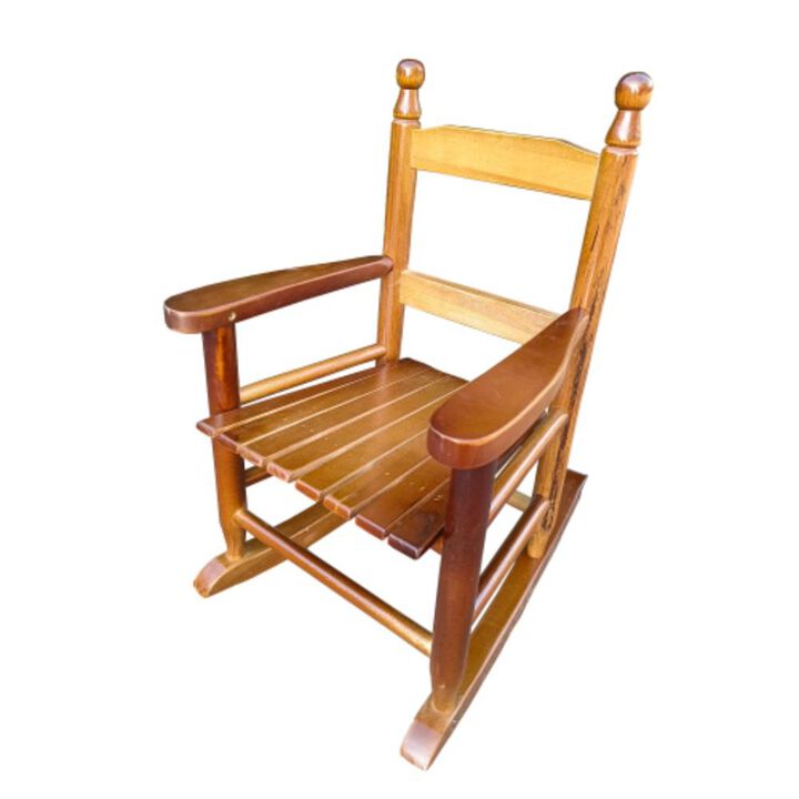 Children's rocking chair- Indoor or Outdoor -Suitable for kids-Durable-populus wood-oak