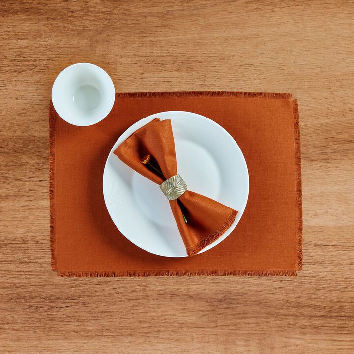 Solino Home 100% Pure Linen Cloth Napkins 20 x 20 Inch Set of 4 | Fringe Dinner Napkins