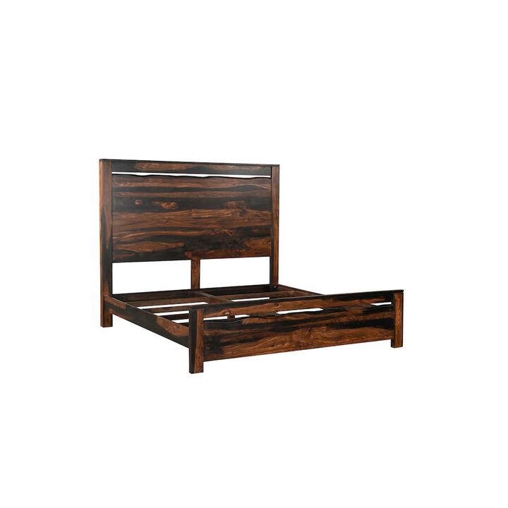 Taran Designs Marin Live Edge Solid Wood King Panel Bed