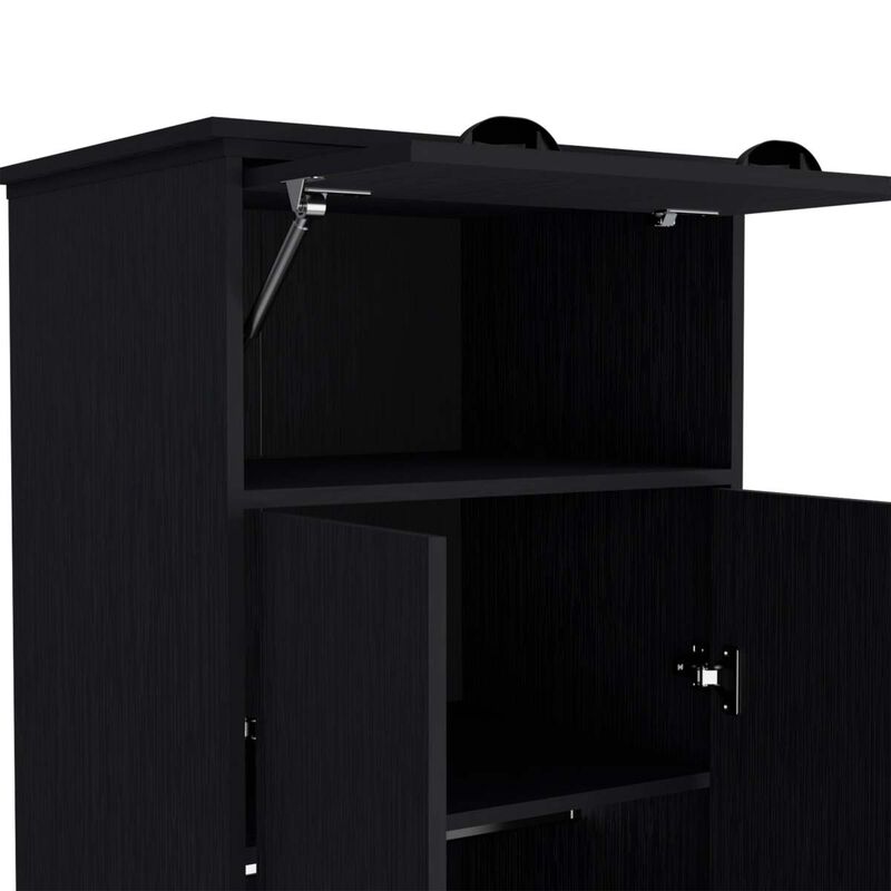 Lakewood Double Door And 1-Drawer Armoire Black