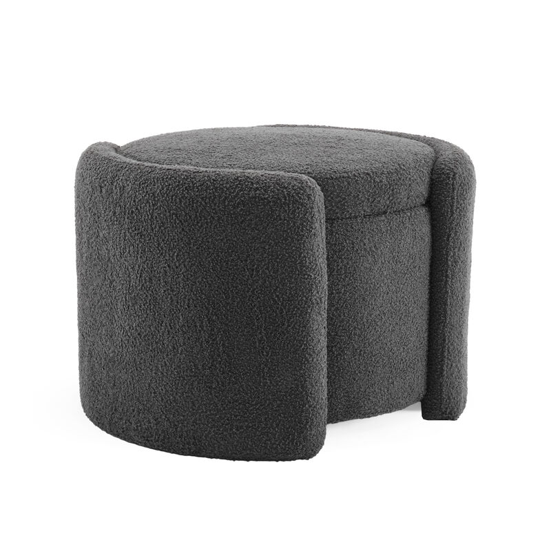 Merax Cozy Boucle Storage Ottoman