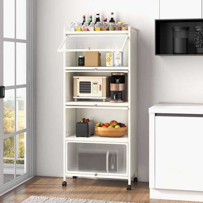 5-Tier Kitchen Baker's Rack with Flip-up PC Doors