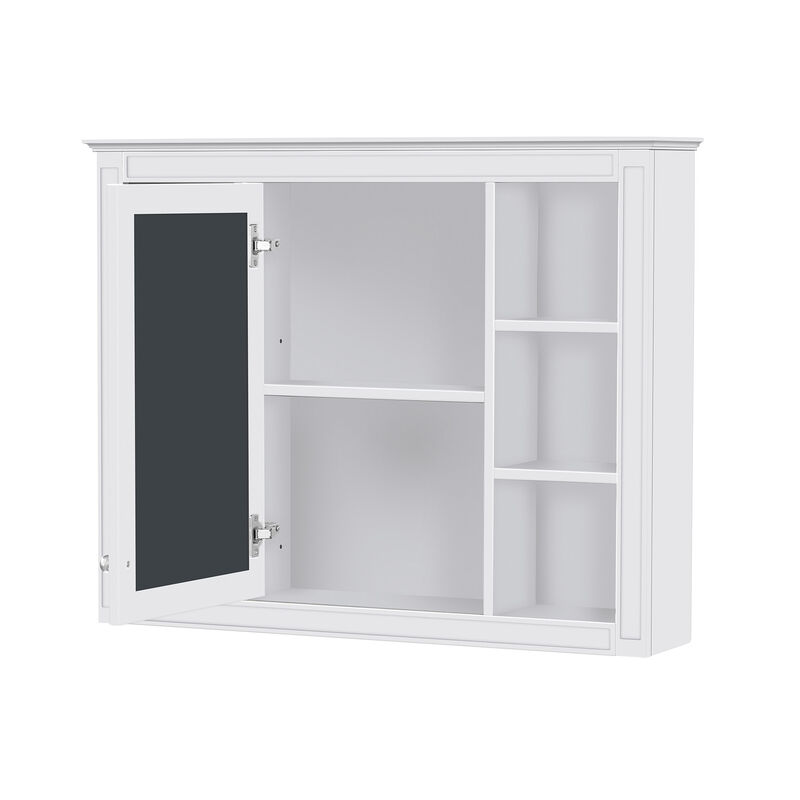 Premium Wall-Mounted Storage Cabinet with Mirror and Adjustable Shelves
