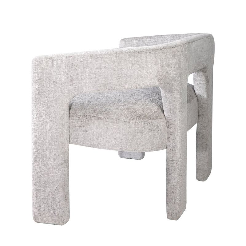 Jofran Gwen Modern Luxury Jacquard Fabric Upholstered Sculpture Bench