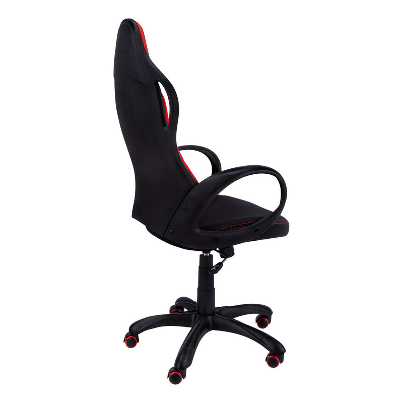 Monarch Specialties I 7259 Office Chair, Gaming, Adjustable Height, Swivel, Ergonomic, Armrests, Computer Desk, Work, Metal, Mesh, Black, Red, Contemporary, Modern