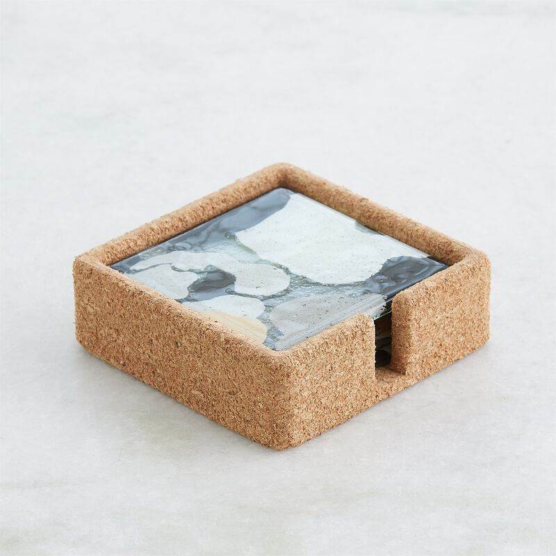 Fused Floral Coaster Set