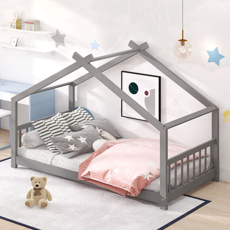 Merax House Bed Wood Bed