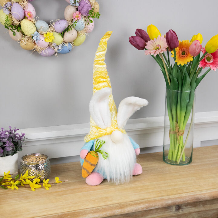 Gnome with Bunny Ears Easter Figure - 18.5" - Yellow and Blue