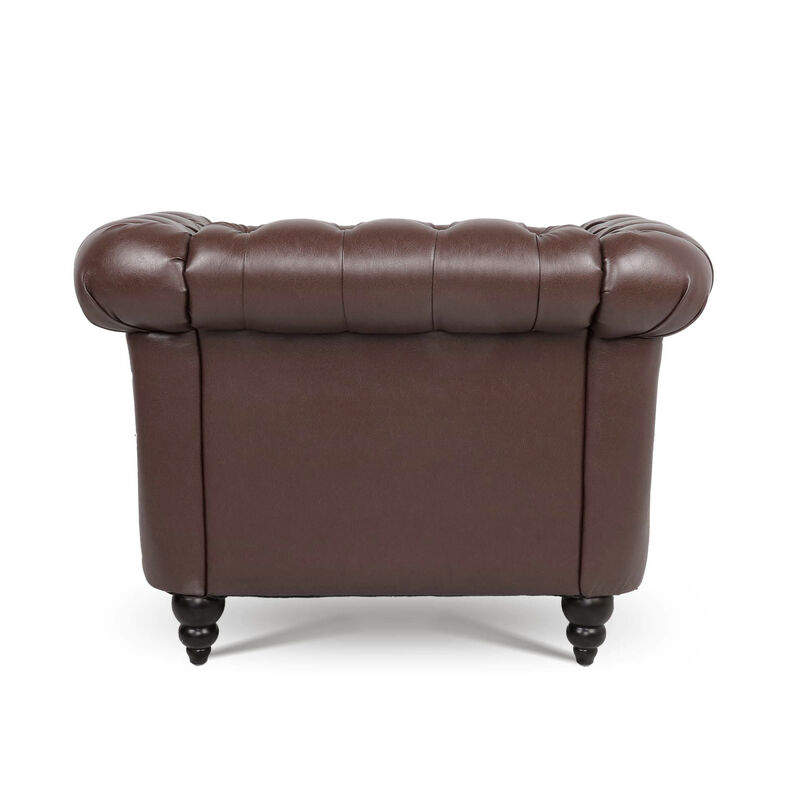 1 Seater Sofa For Living Room, Rolled Arms