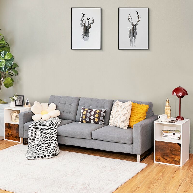 Set of 2 Nightstands Side End Table for Bedroom