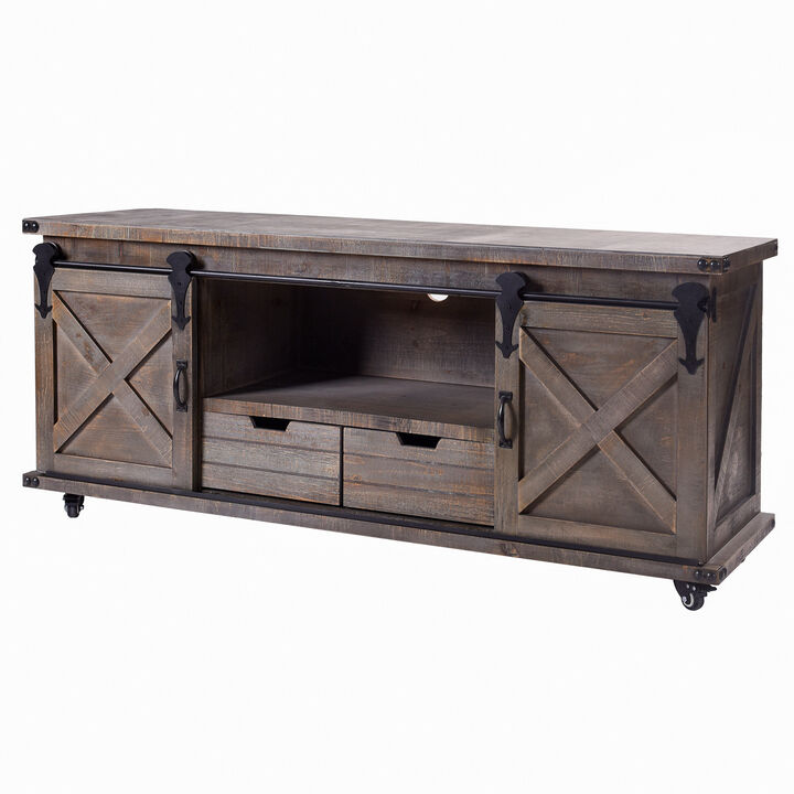 Gray Washed TV Console