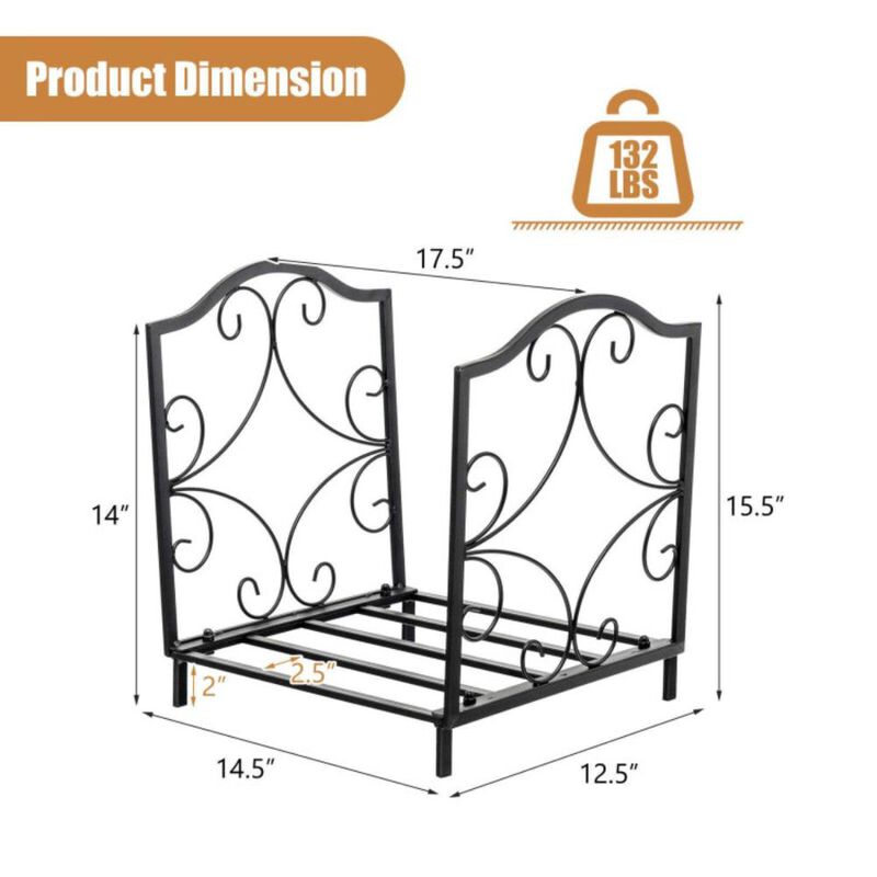 Hivvago Heavy-Duty Steel Firewood Log Rack