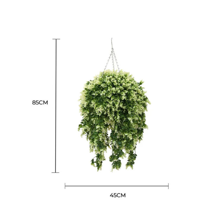 Artificial Spring Evergreen Hanging Basket UV Resistant (Outdoor Proof)