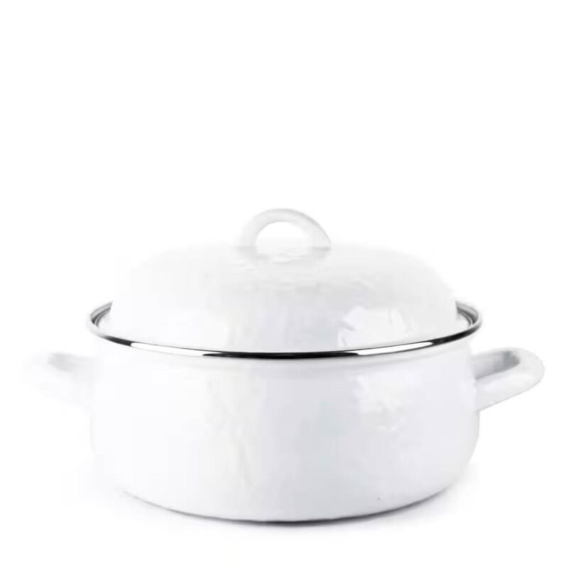 4-Quart Porcelain-Coated Steel Dutch Oven with Lid and Stainless Steel Trim