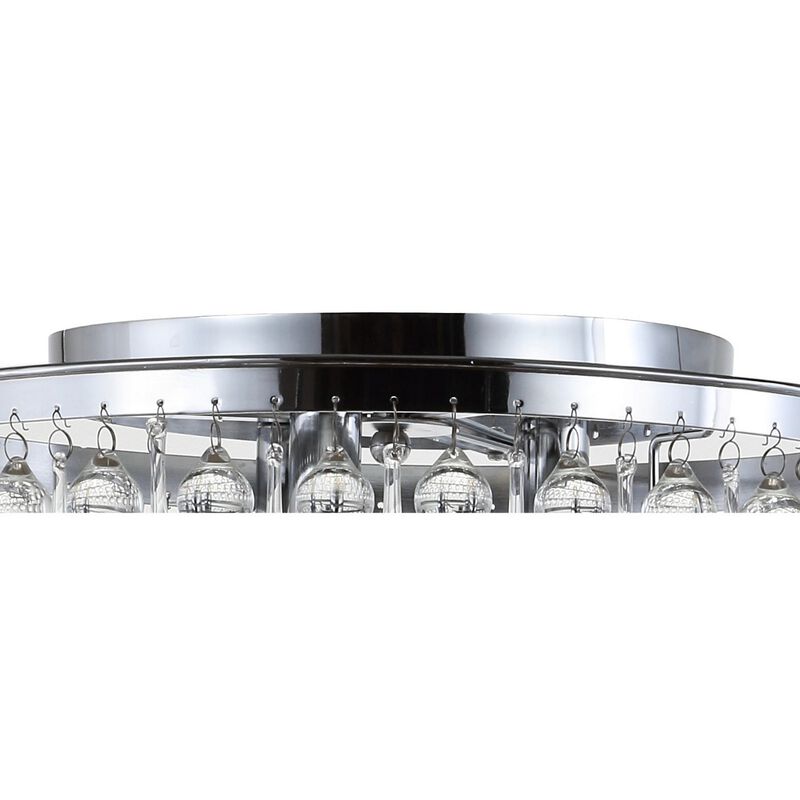 Toronto Metal/Crystal LED Flush Mount