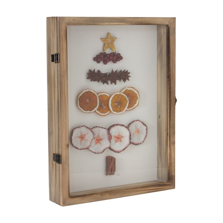 Wood and Resin Fruit Tree Shadow Box – Decorative Wall Art for Rustic, Farmhouse, and Kitchen Home Decor