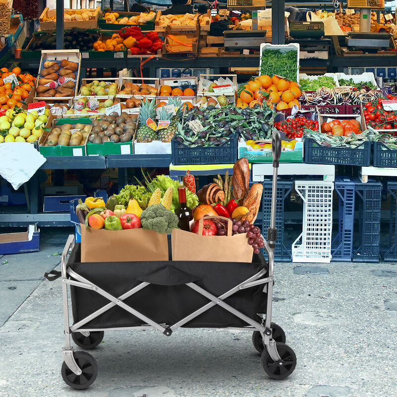 Garden Folding Cart Portable & Collapsible Garden Trolley for Easy Transport of Tools & Supplies