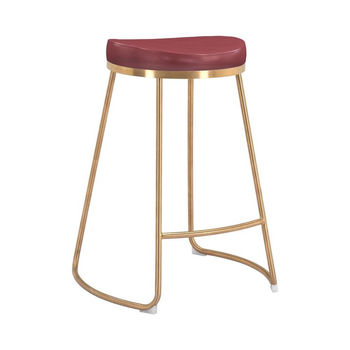 Belen Kox Bree Counter Stool (Set of 2), Burgundy, Belen Kox