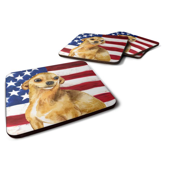 Caroline's Treasures Chihuahua Patriotic Decorative coasters, Multicolor