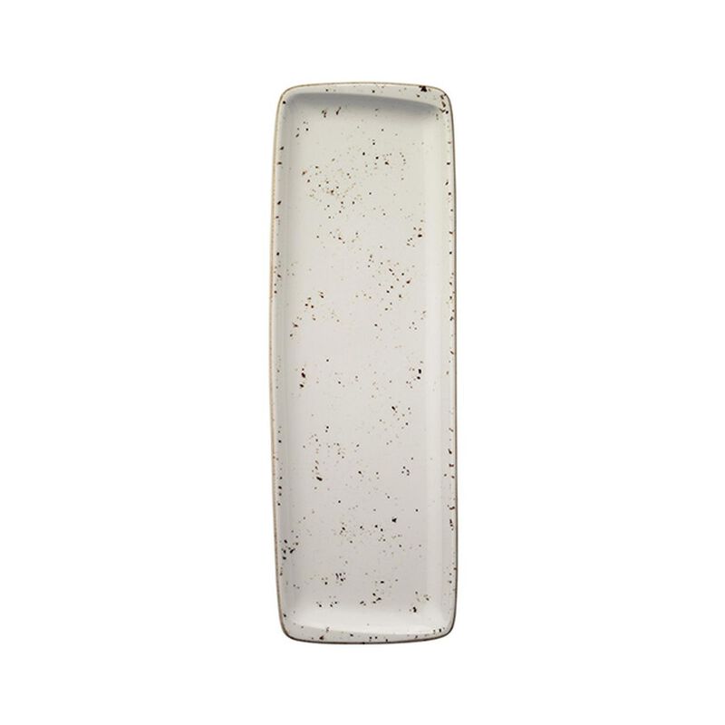 Grain 19" x 6.25" x h:1" Rectangular Decorated Porcelain Platter