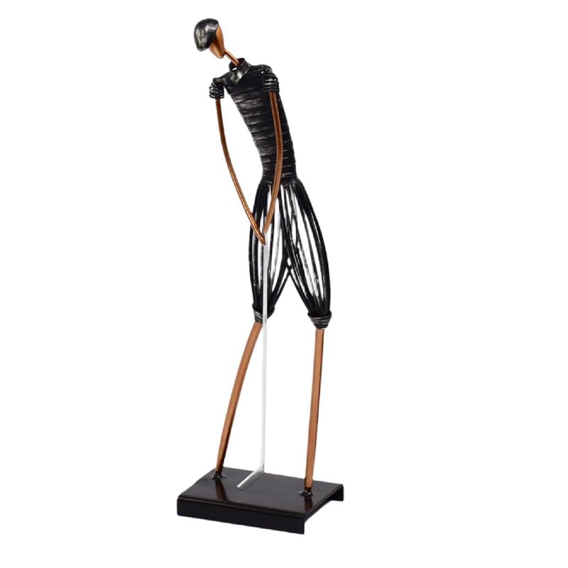 Metal Figurine Man playing Golf