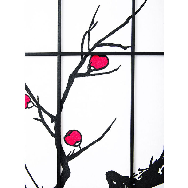 Privacy Screen Room Divider Plum Blossom Print