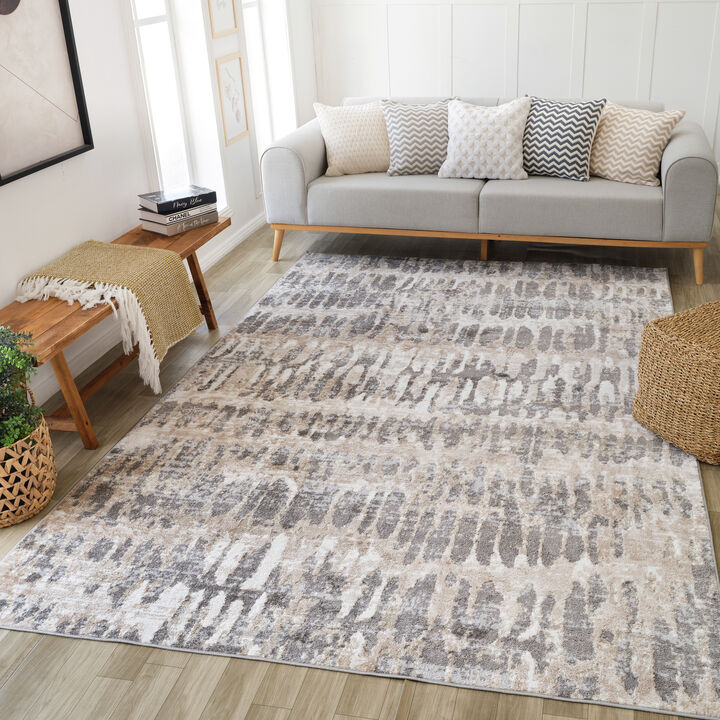 Cadence Animal Modern Brown Beige Print Indoor Area Rug