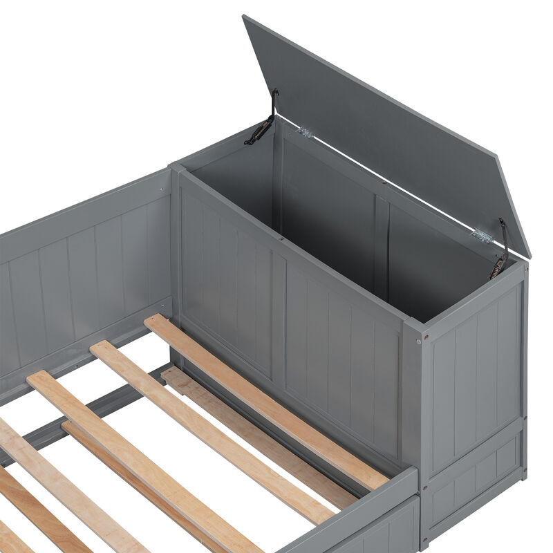 Merax Daybed Bed with Trundle and Charging Station