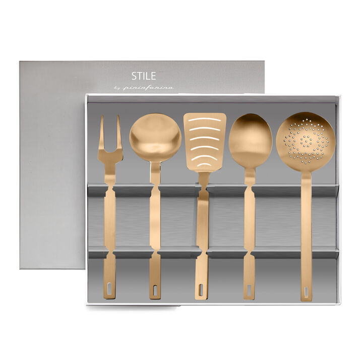 Gold Ice Kitchen Tools with Box (5 Pieces)