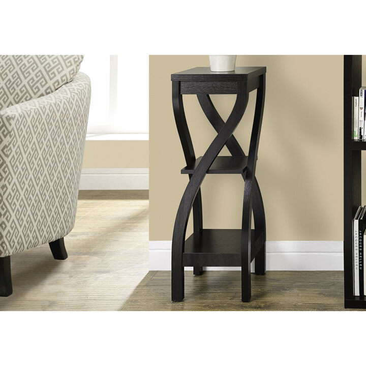 Monarch Specialties I 2478 Accent Table, Side, End, Plant Stand, Square, Living Room, Bedroom, Laminate, Brown, Contemporary, Modern