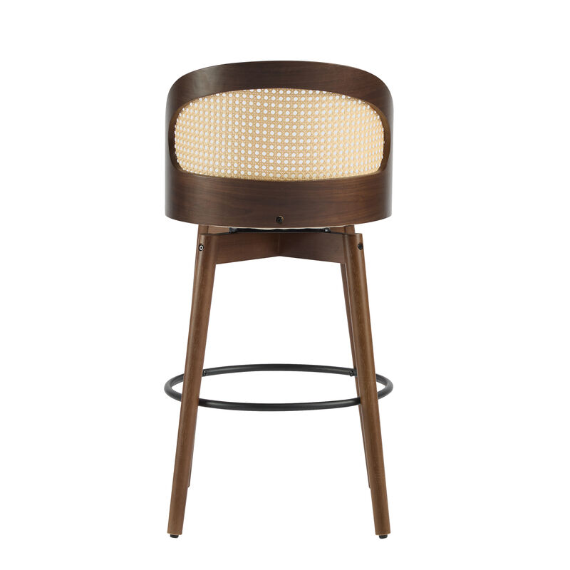 Merax Indoor Wood Bar Stools Dining Chairs 2 Pieces