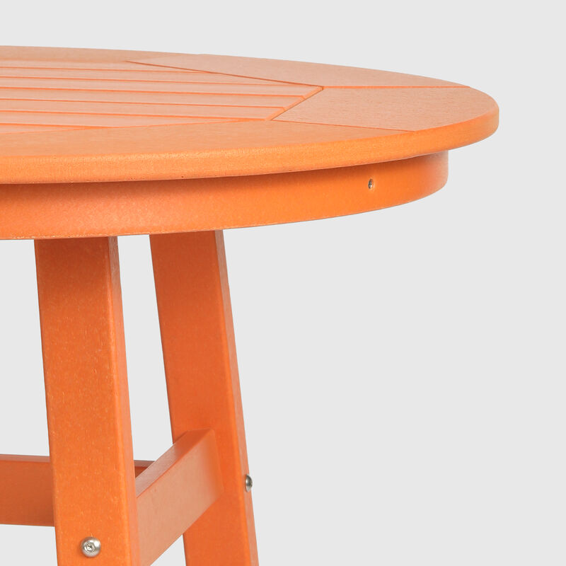 WestinTrends Outdoor 35" HDPE Round Patio Bar Height Table