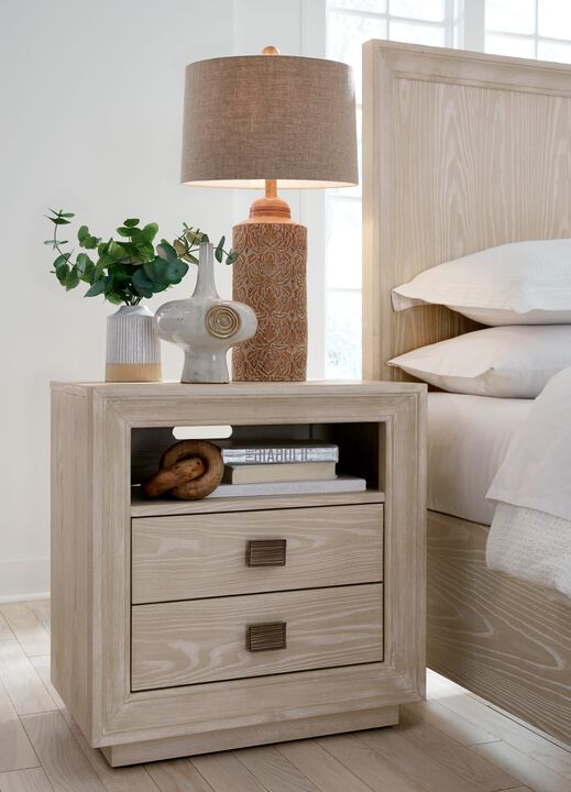 Maxime Two Drawer USB-Charging Nightstand