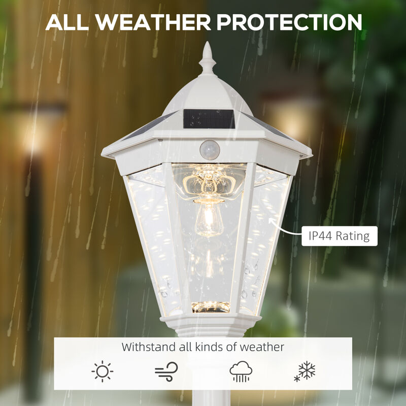 Waterproof Solar Lamp Post with Motion Sensor